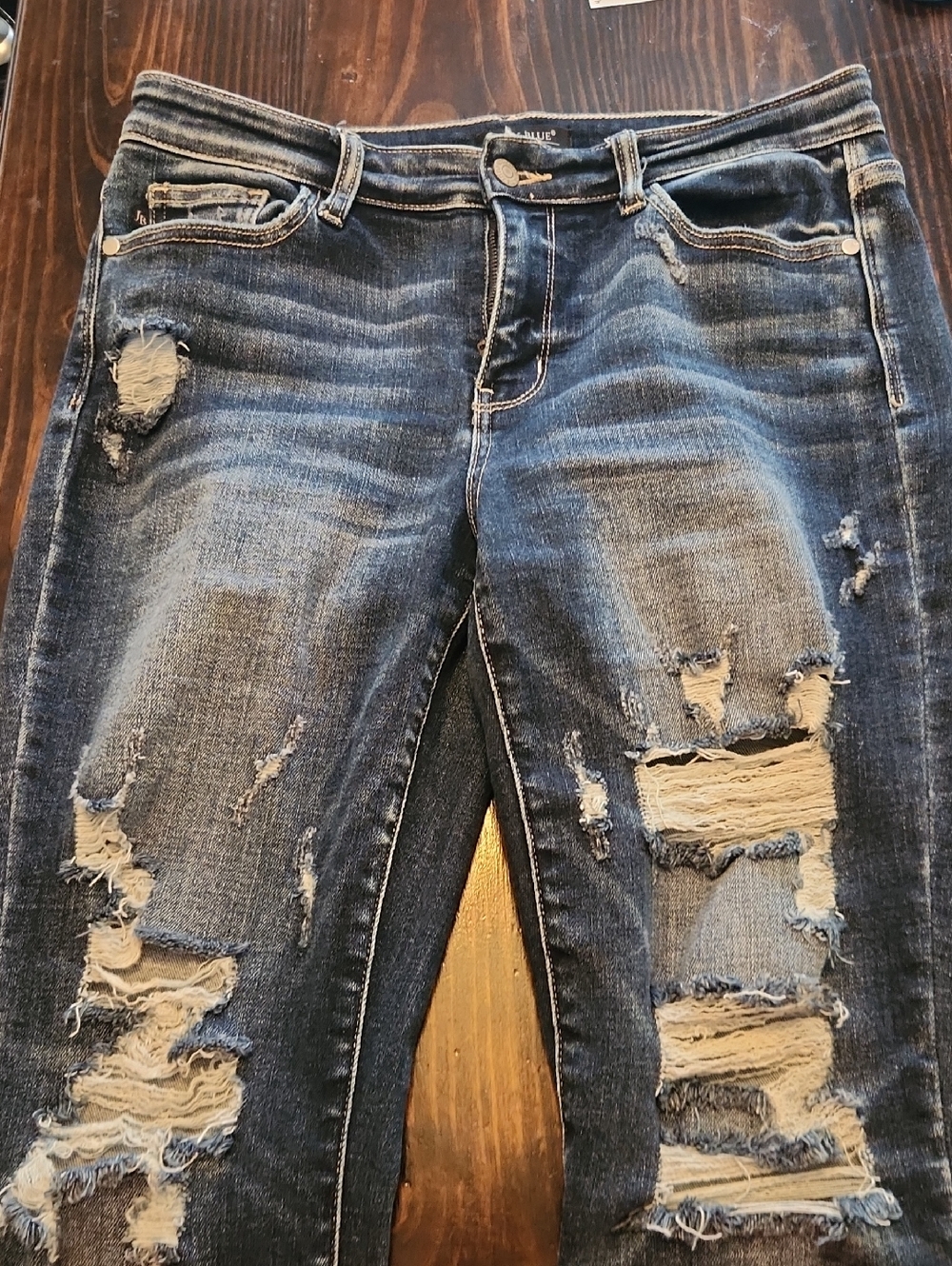Judy Blue Boyfriend Fit Jeans in Dark Blue